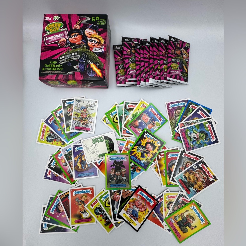 Topps Garbage Pail Kids Green Day 21/99 + Iridescent 50 Card LOT